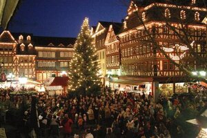 Herborner Marktplatz in der Vorweihnachtszeit