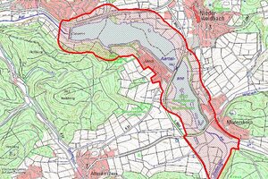 Kartenausschnitt Aartalsee Risikogebiet für Vogelgrippe