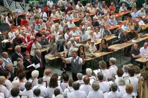 Chorgesang auf dem Marktplatz