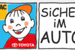 Logo der Aktion Sicher im Auto - Lachendes Kindergesicht