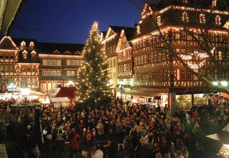 Herborner Marktplatz in der Vorweihnachtszeit