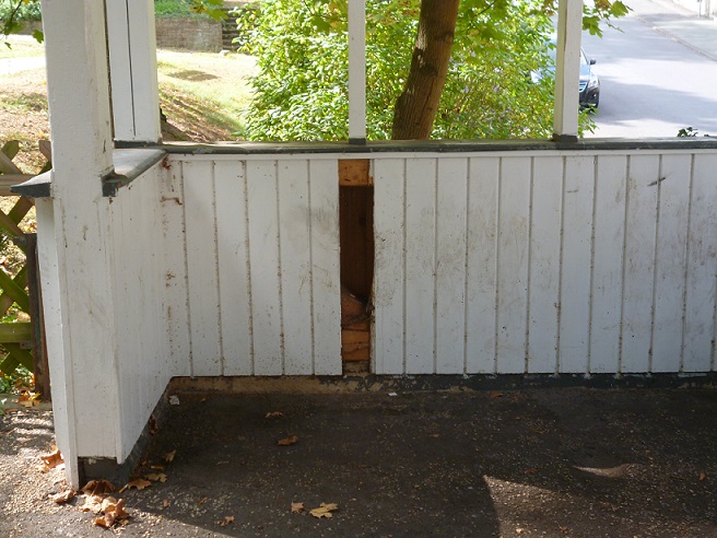 Vandalismus, Marienbader Park, Schlossstraße, Pavillon