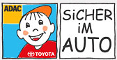 Logo der Aktion Sicher im Auto - Lachendes Kindergesicht