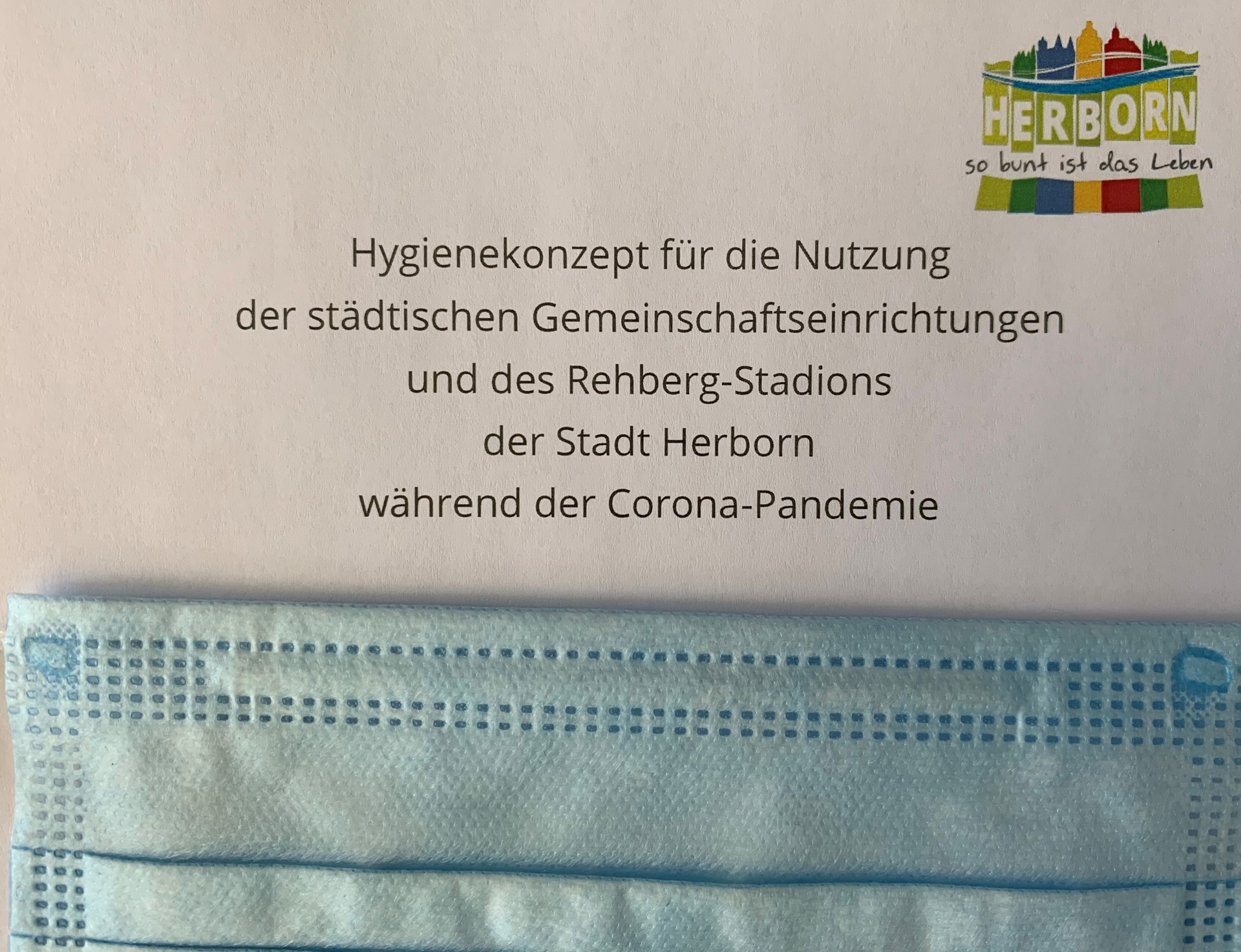 Deckblatt des Hygienekonzepts